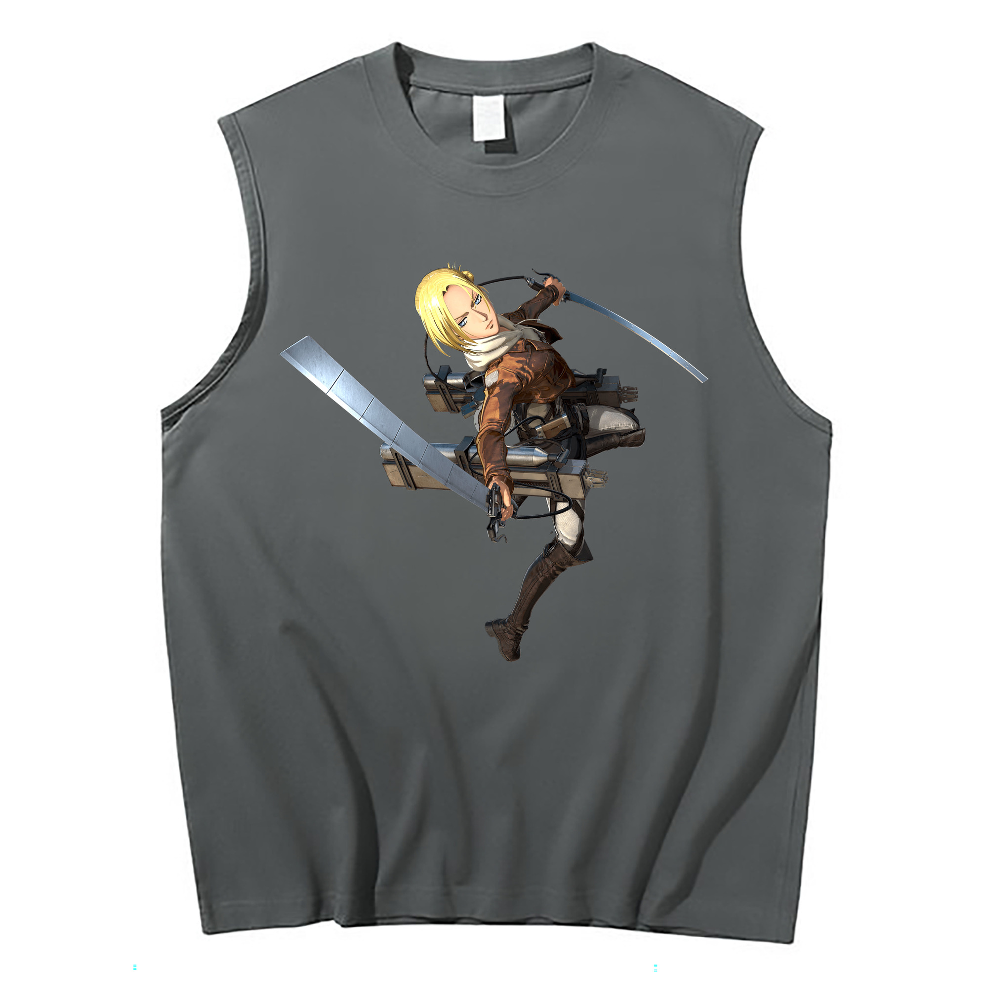 （画像用） 進撃の巨人 アニ・レオンハート Attack on Titan Annie Leonhart コットン100％タンクトップ（フロントプリント）